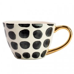 GOLD BLACK PRINT CUP 